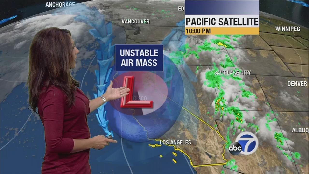 Lightning, rain, heavy hail hits Napa County