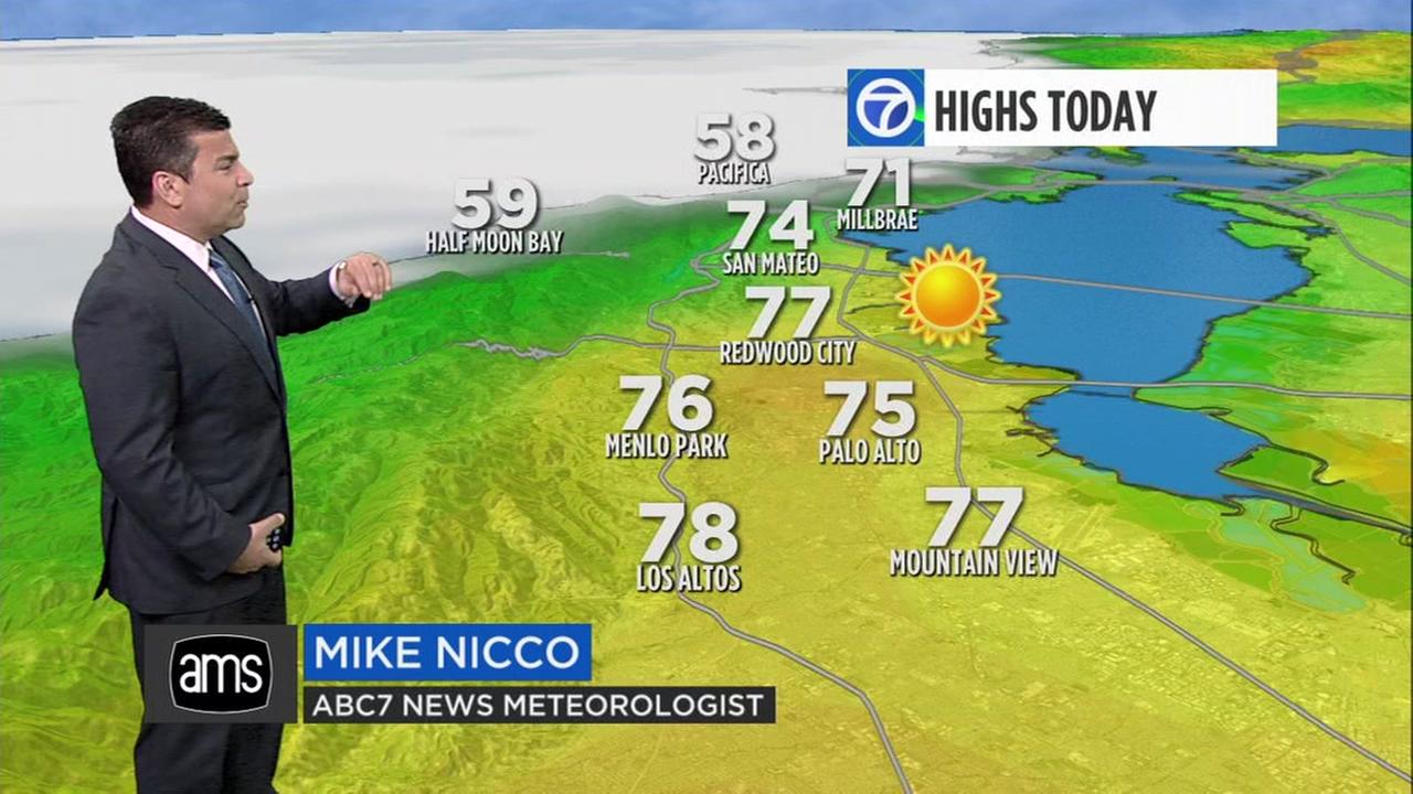 accuweather forecast for san francisco, san jose, oakland and bay