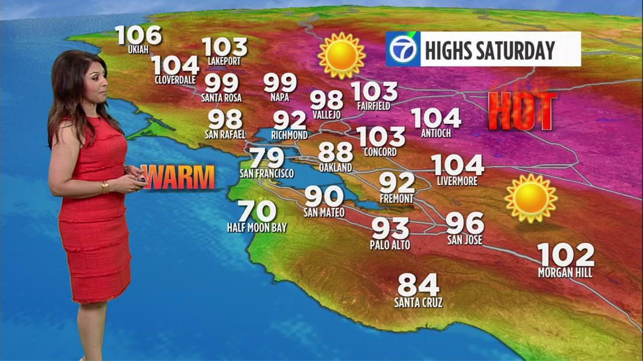 AccuWeather forecast for Saturday morning