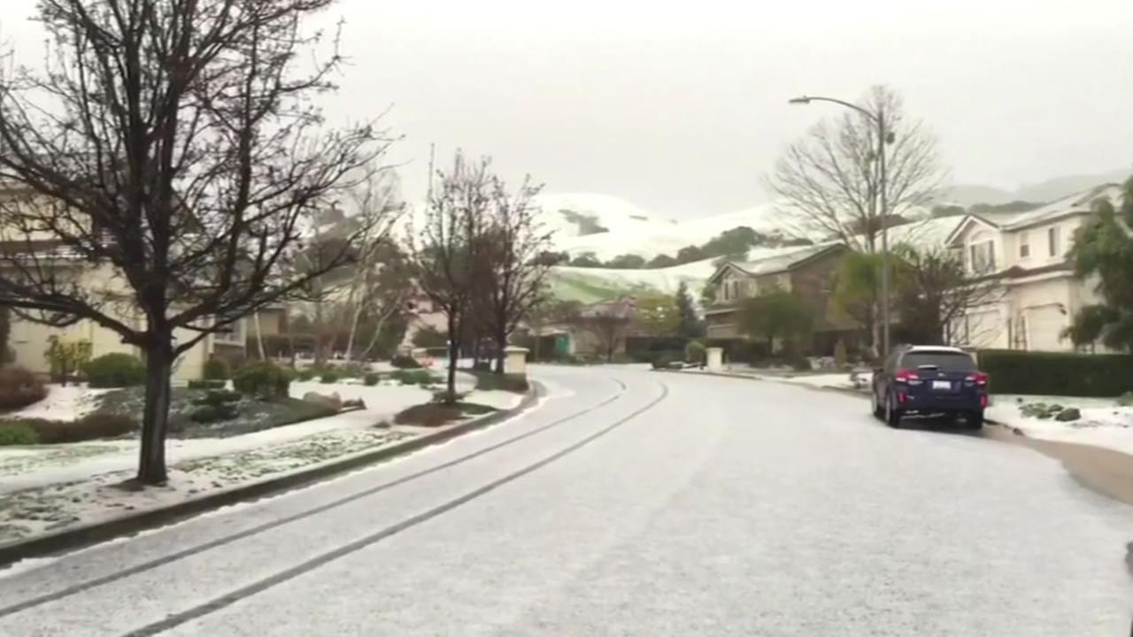 Residents across the Bay Area delighted by hail storm