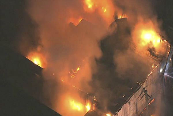 <div class='meta'><div class='origin-logo' data-origin='none'></div><span class='caption-text' data-credit='KTRK Photo'>Firefighters worked to put out flames that broke out at an Islamic institute in southeast Houston</span></div>