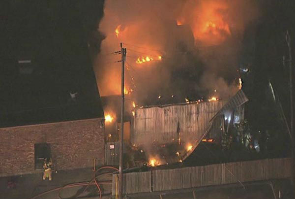 <div class='meta'><div class='origin-logo' data-origin='none'></div><span class='caption-text' data-credit='KTRK Photo'>Firefighters worked to put out flames that broke out at an Islamic institute in southeast Houston</span></div>