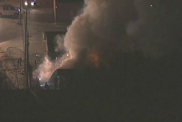 <div class='meta'><div class='origin-logo' data-origin='none'></div><span class='caption-text' data-credit='KTRK Photo'>Firefighters worked to put out flames that broke out at an Islamic institute in southeast Houston</span></div>