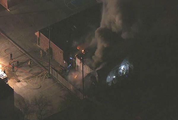 <div class='meta'><div class='origin-logo' data-origin='none'></div><span class='caption-text' data-credit='KTRK Photo'>Firefighters worked to put out flames that broke out at an Islamic institute in southeast Houston</span></div>
