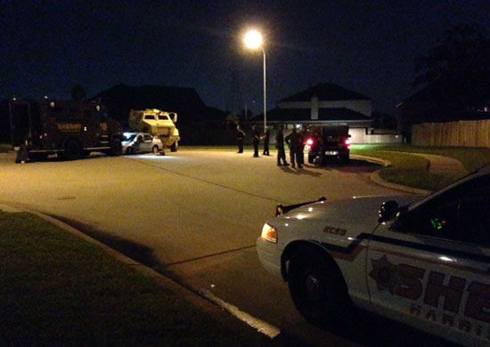 <div class='meta'><div class='origin-logo' data-origin='none'></div><span class='caption-text' data-credit='Photo/ABC-13'>Photos from standoff  in north Harris County, Wednesday, July 9, 2014.</span></div>