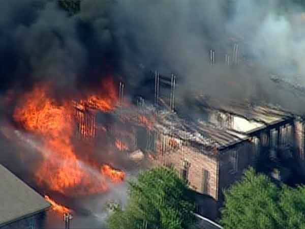 A massive fire has caused severe damage to an apartment complex in northwest Houston. <span class=meta>Photo/KTRK</span>