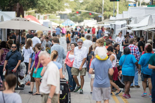 Bayou City Arts Festival being held in downtown Houston