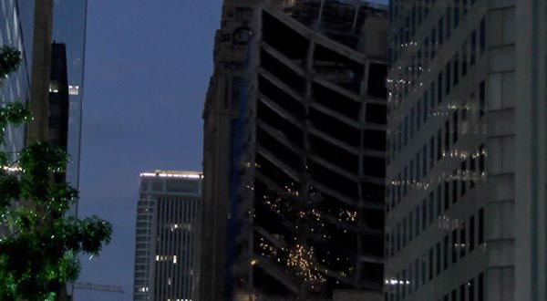 The former 18-story Houston Club Building was imploded this morning <span class=meta>KTRK Photo</span>