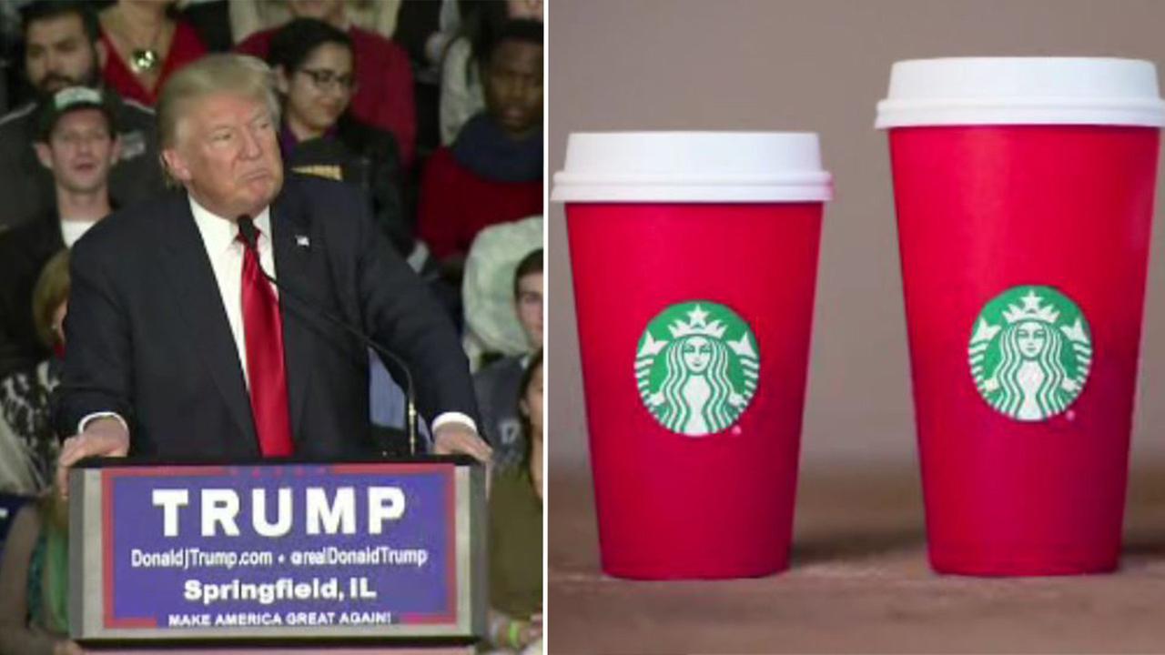 Donald Trump suggests Starbucks boycott over red cup controversy