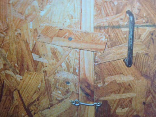 A man accused of forcing his 9-year-old son to live in this locked wooden box has been found not guilty on all counts in a jury trial in Galveston. <span>KTRK Photo</span>