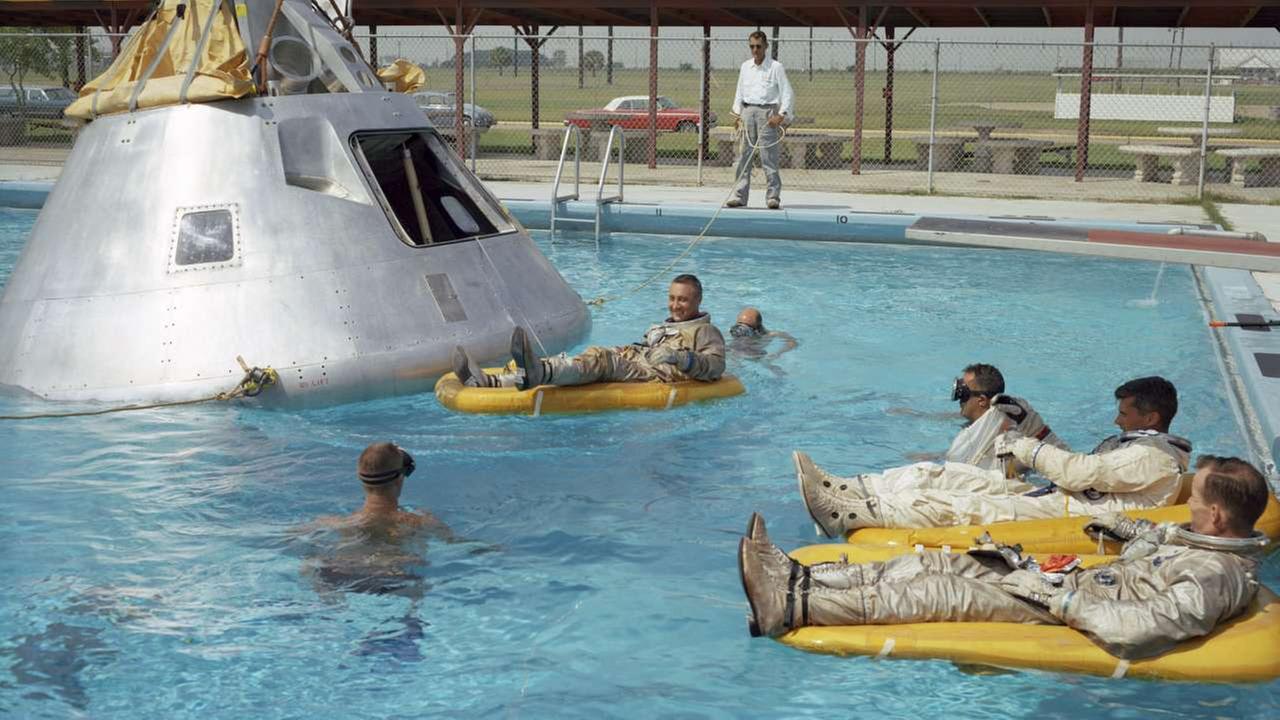 NASA displays Apollo capsule hatch 50 years after fatal fire