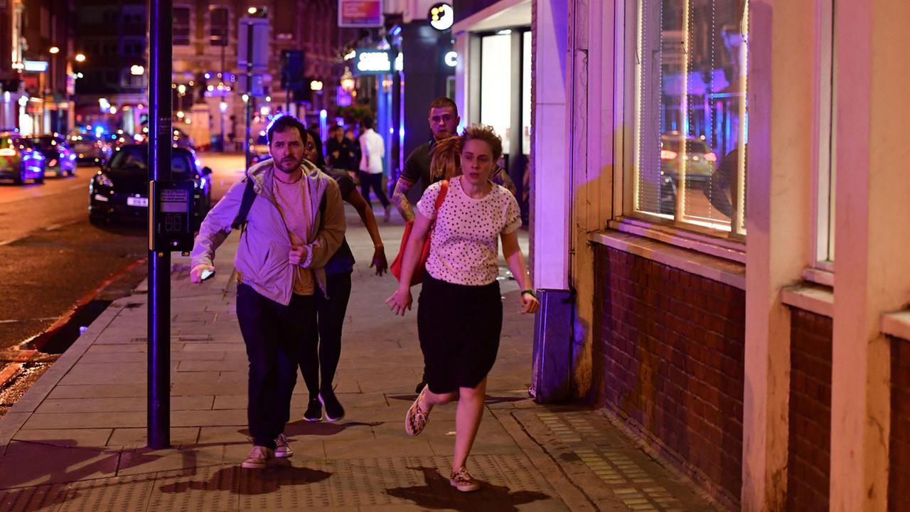 Van ploughs into pedestrians on London Bridge