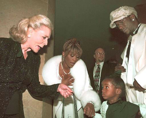 Actress Lauren Bacall, left meets Bobbi Kristina Brown with her mother, Whitney Houston AP photo 