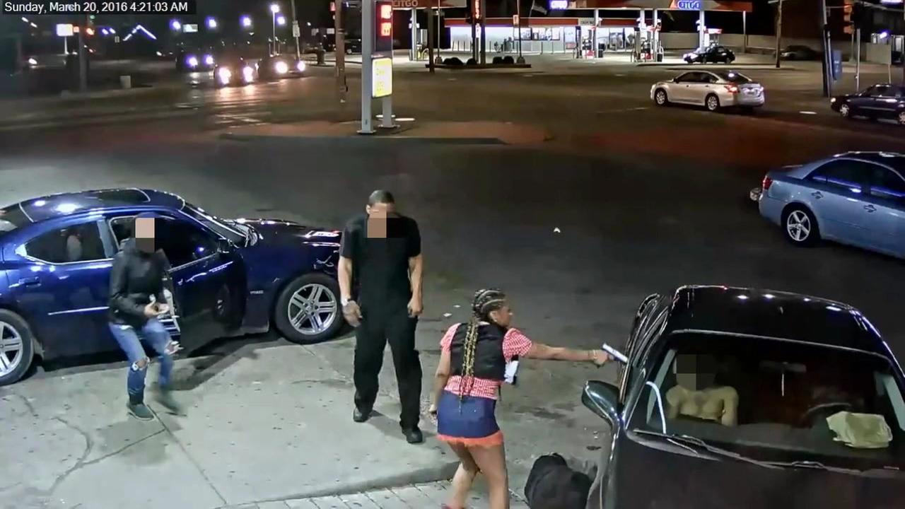 Dramatic Detroit gas station shooting caught on camera