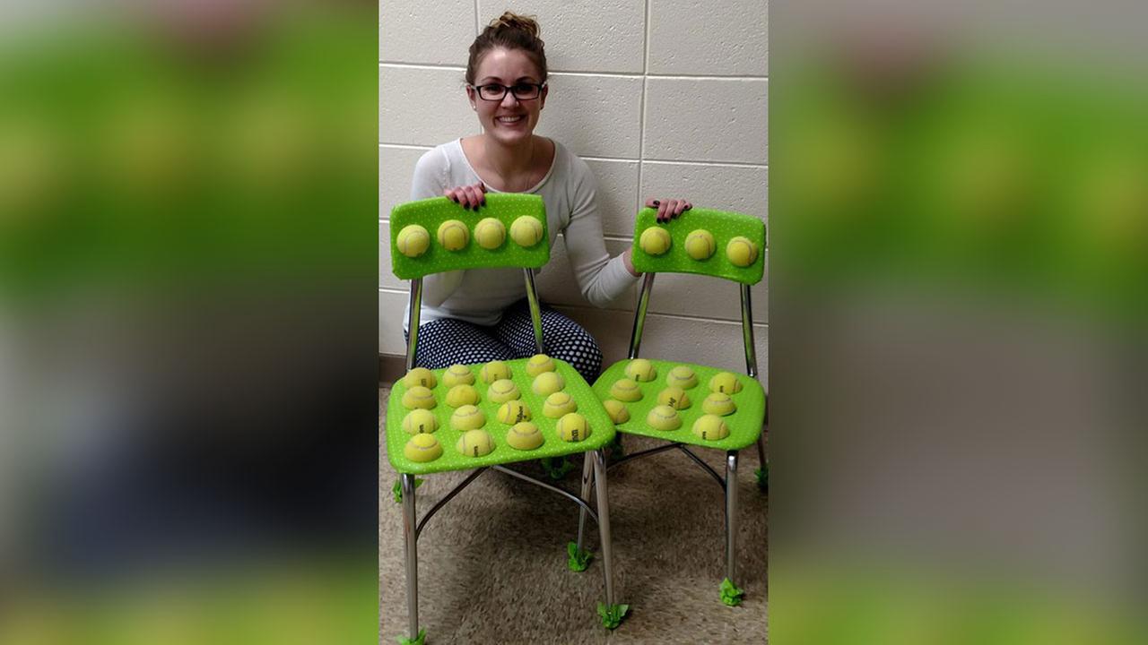 Teacher Creates Tennis Ball Chairs To Help Students With Autism