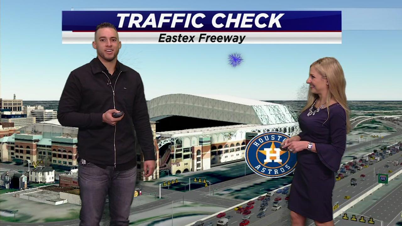 World Series MVP George Springer does traffic report with Katherine Whaley