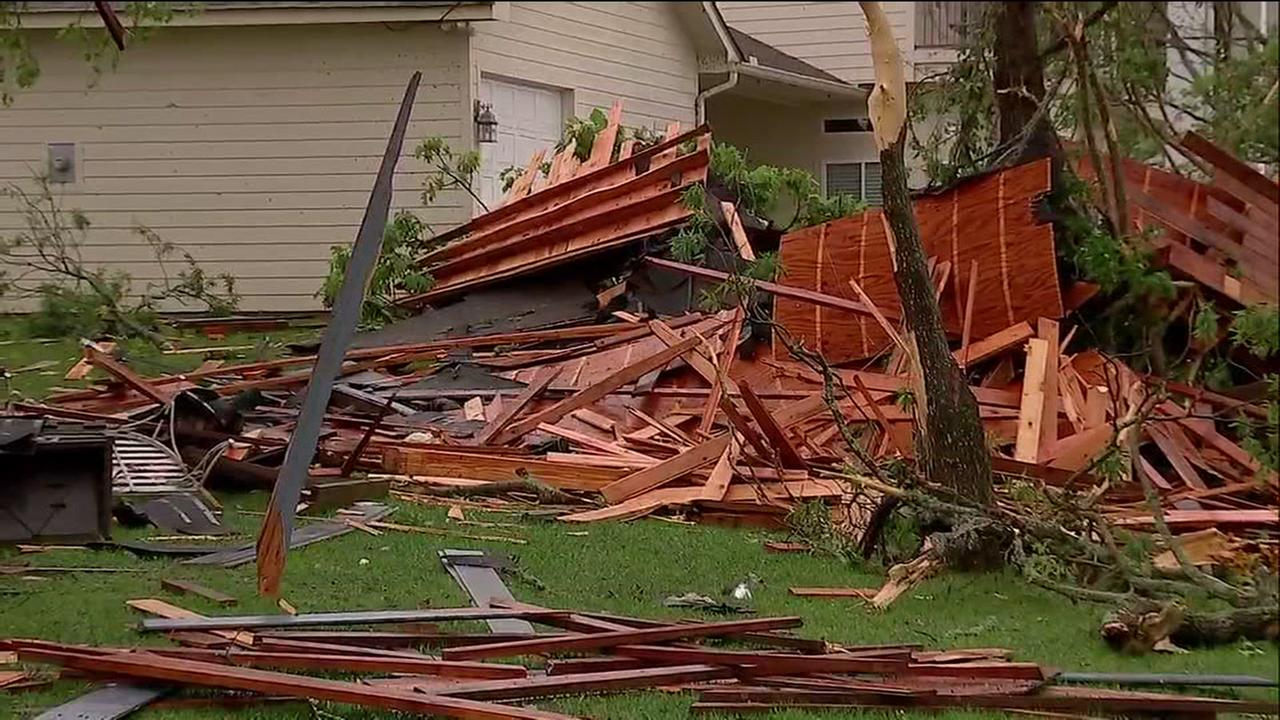 Storm damage in San Jacinto