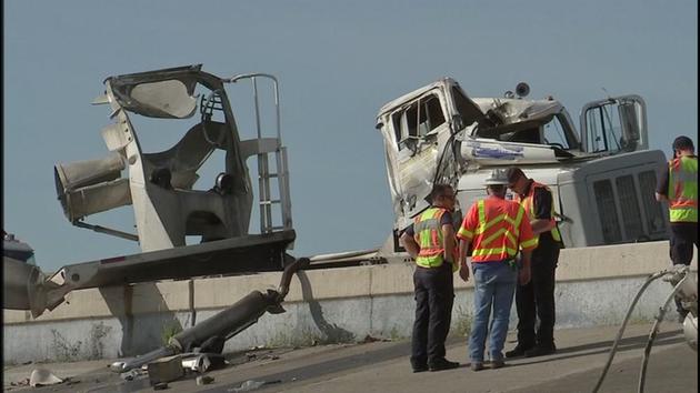 Cement truck wreck: 