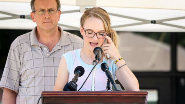 <div class='meta'><div class='origin-logo' data-origin='none'></div><span class='caption-text' data-credit=''>For the first time today, Cassidy broke her silence. She spoke to hundreds of supportive neighbors and friends in her hometown of Spring.</span></div>