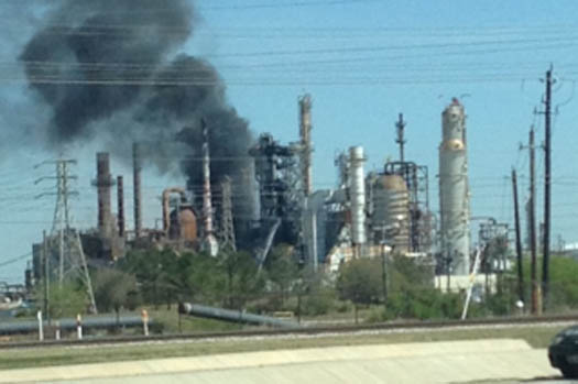 Viewer photo from the explosion at Pasadena Refining System off SH 225