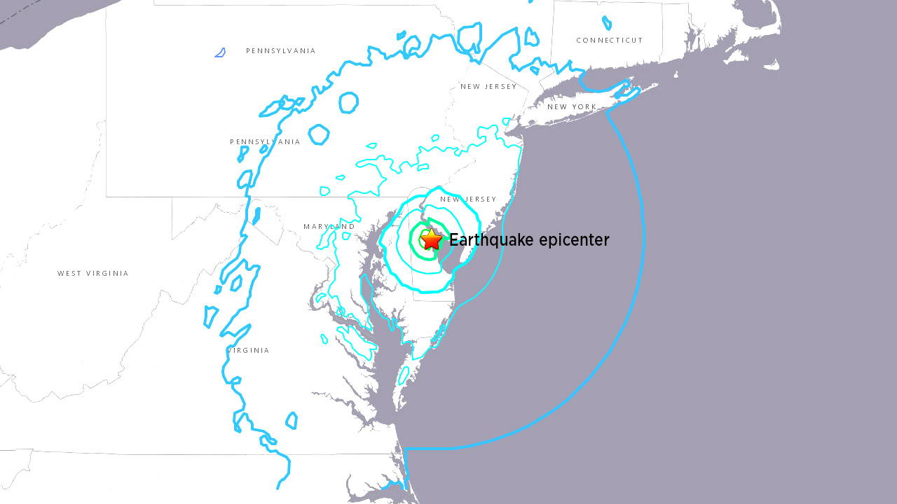 Earthquake reported along East Coast, felt in NYC area