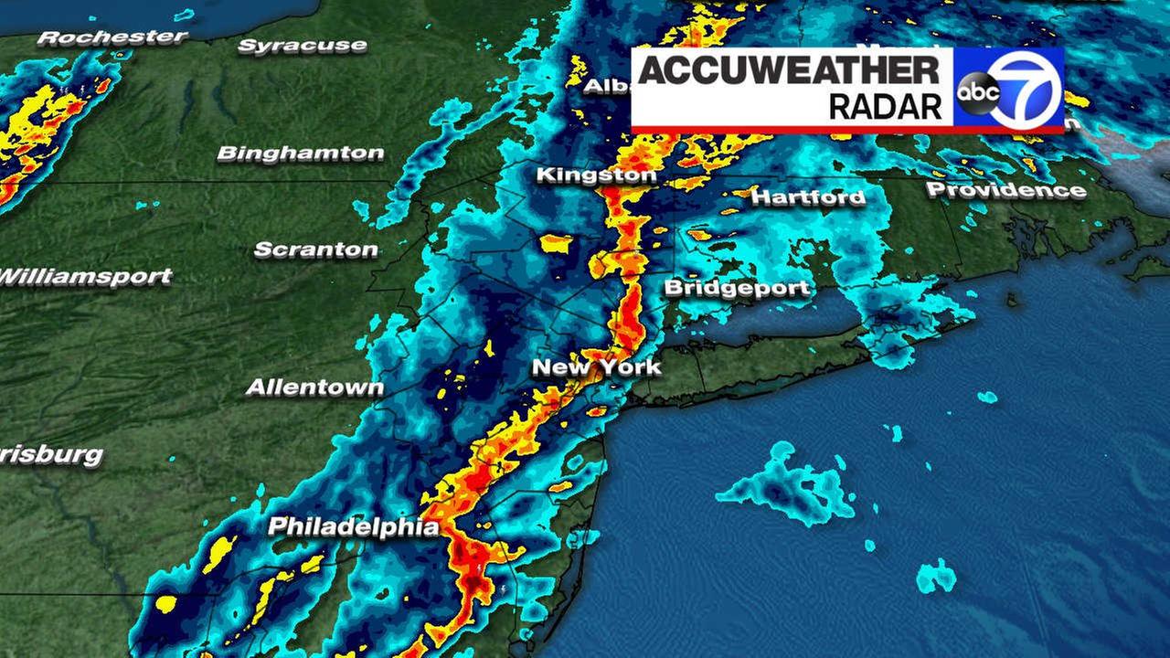 AccuWeather Alert Severe thunderstorm warning issued for NYC; strong