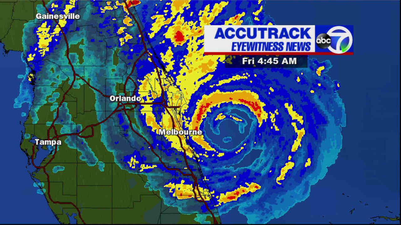 Hurricane Matthew tracking map from AccuWeather