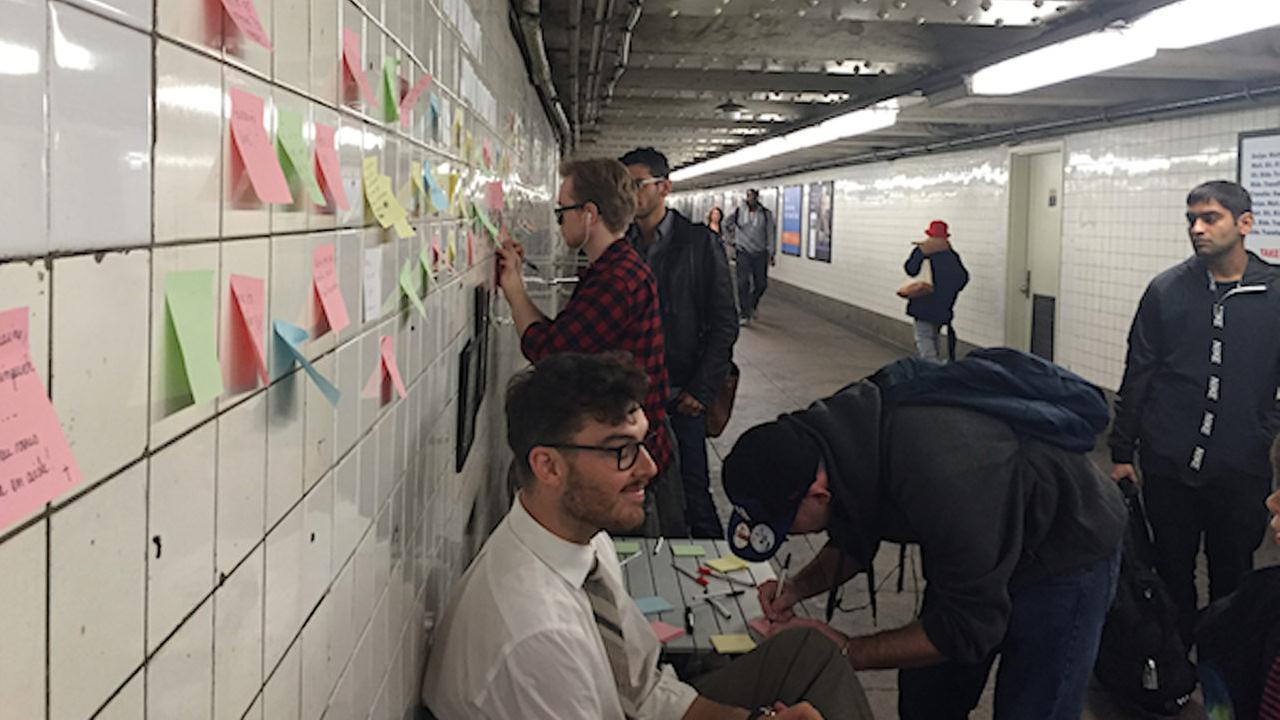 Stressed post-election New Yorkers vent on subway notes