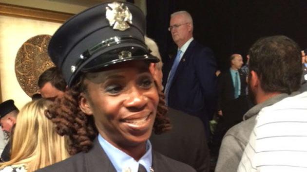 The New York City Fire Department promoted a black woman, Tracey Lewis, to the rank of lieutenant for the first time in 12 years.