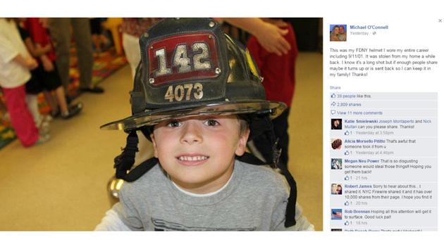 Search for missing FDNY helmet goes viral