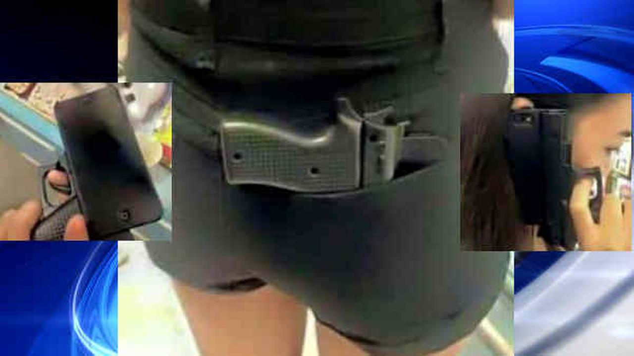 Hah Some people are just dumb Gun shaped Cell Phone case