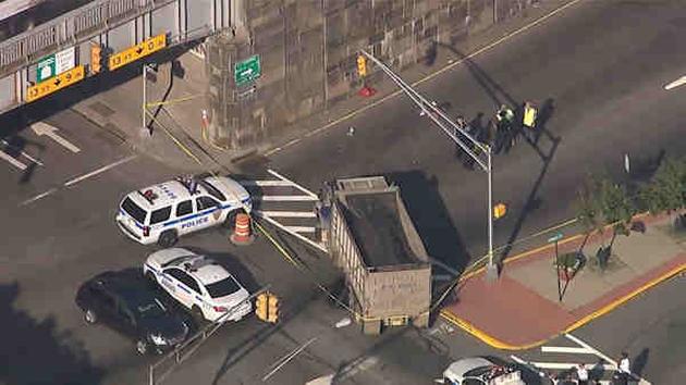 Woman dies after hit by dump truck in Union City, NJ