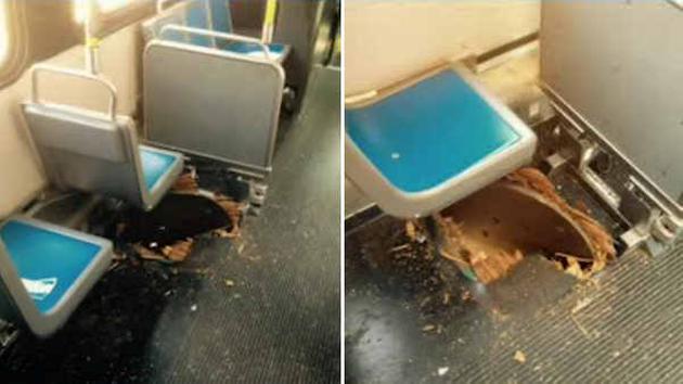 Manhole cover rips through MTA bus in the Bronx