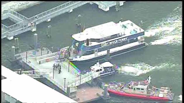 East River ferry makes hard landing at Pier 11 in Lower Manhattan