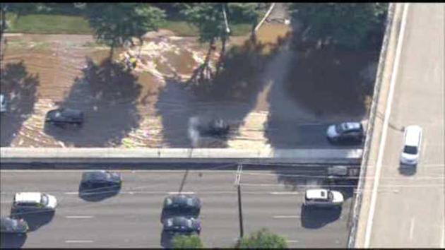Vehicle strikes hydrant on Route 17 in Paramus