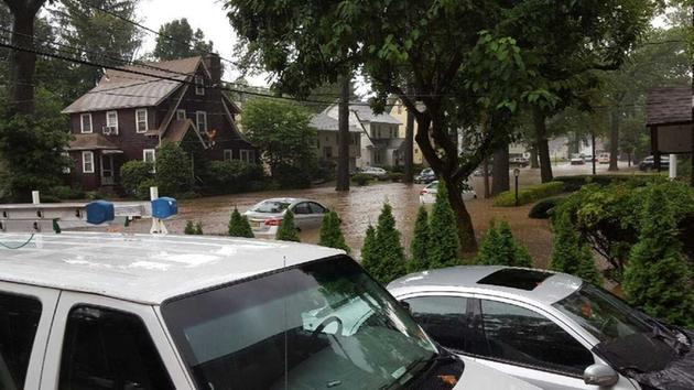 Severe weather causes flooding in Union County, New Jersey; More than 3 inches of rain so far