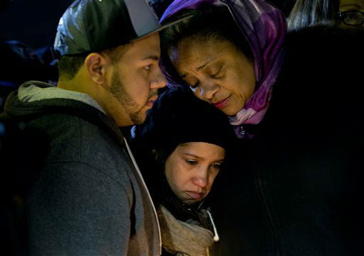 Candlelight vigil held for slain New York Police Department.