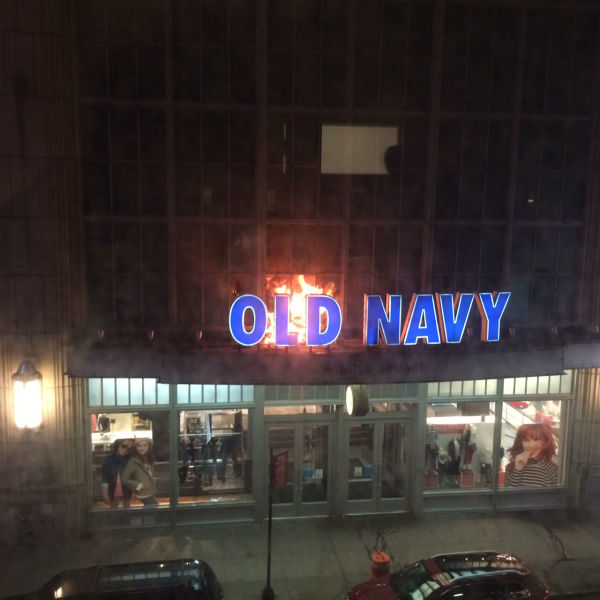 fire started on the 2nd floor of the Old Navy store in Herald Square ...