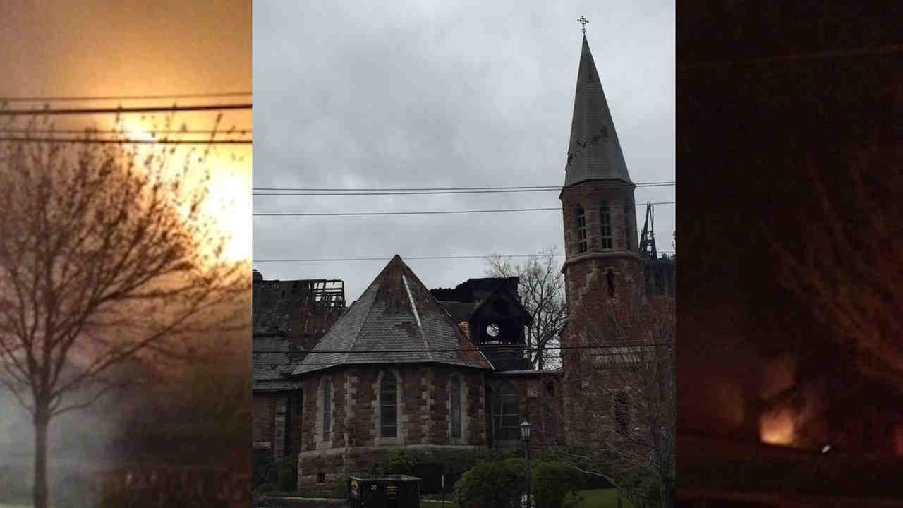 Fire Burned Down Historic Church In Englewood, New Jersey, But ...