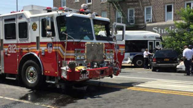 FDNY truck collides with MTA bus in Queens; 12 hurt