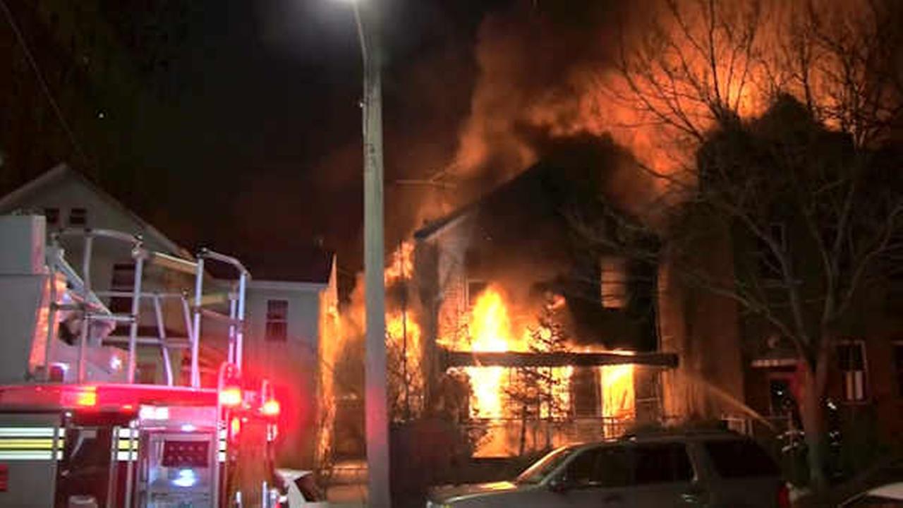 Home in Mount Vernon destroyed by fire; 10 people displaced - WABC-TV