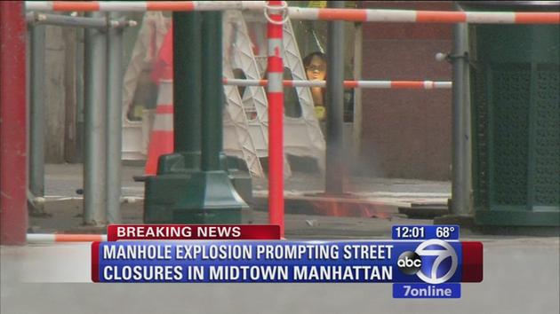 Fiery manholes shut down streets