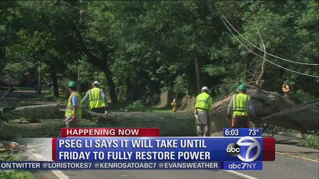 Thousands still without power on Long Island