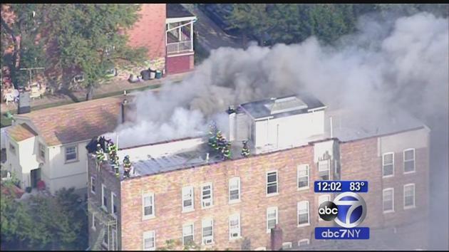 Fire consumes house in the Bronx
