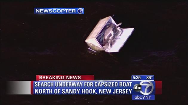 Search underway for capsized boat north of Sandy Hook