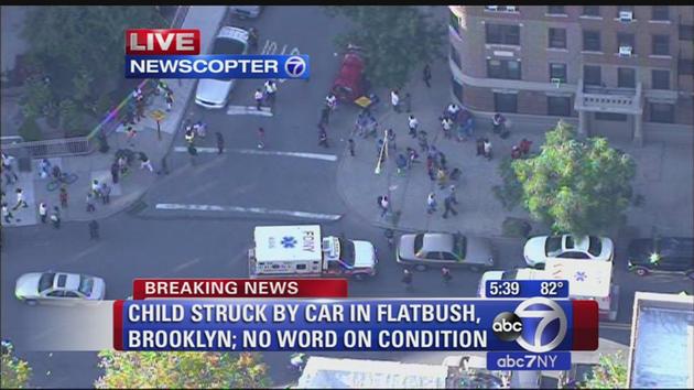 Child seriously injured after struck by car in Flatbush