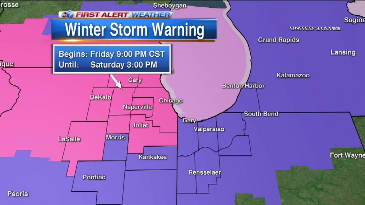 Chicago Weather Winter Storm Warning in effect through Saturday
