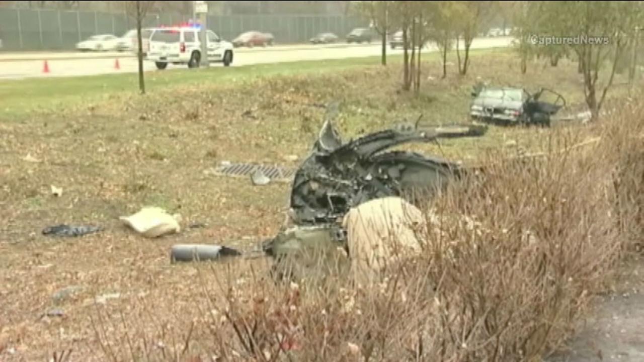 PHOTOS 2 people ejected from car in Addison crash