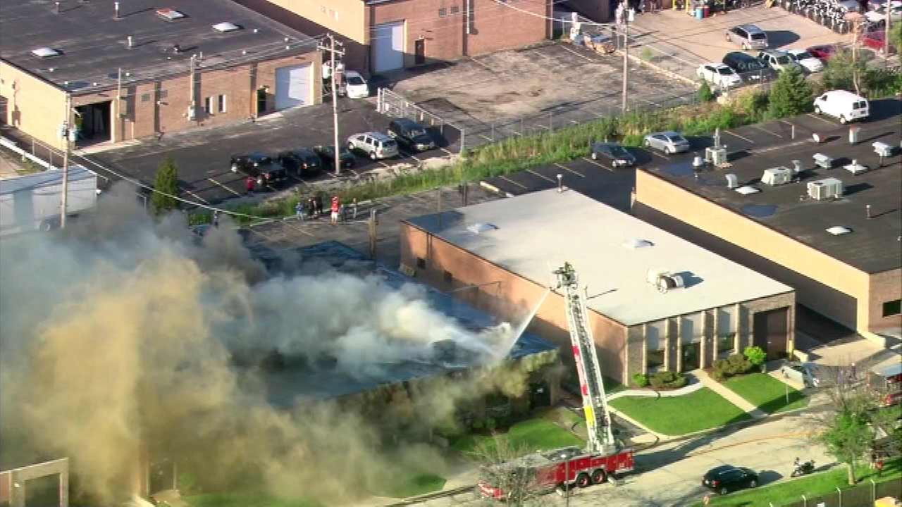 Schaumburg warehouse catches fire