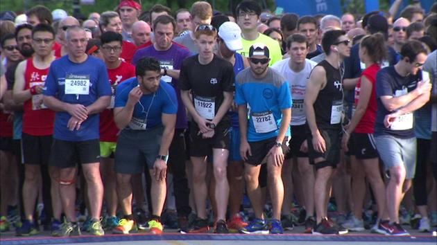 A record 27,000 people from 680 different companies filled Grant Park for the J.P. Morgan Chase Corporate Challenge on May 26, 2016. 